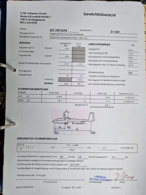 DG Flugzeugbau DG-101G Elan (Segelflugzeug) - Bild 10