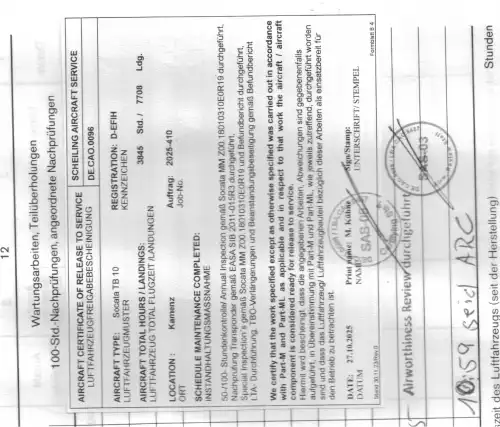 Socata TB 10 (Motorflugzeug) - Bild 2